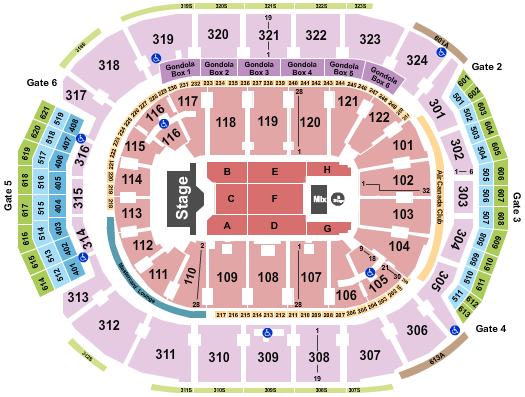 Scotiabank Arena Seating Chart: Aventura