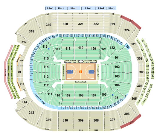 Scotiabank Arena Seating Chart: Basketball Rows