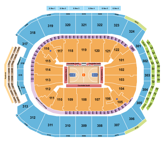 Scotiabank Arena Seating Chart: Basketball Rows
