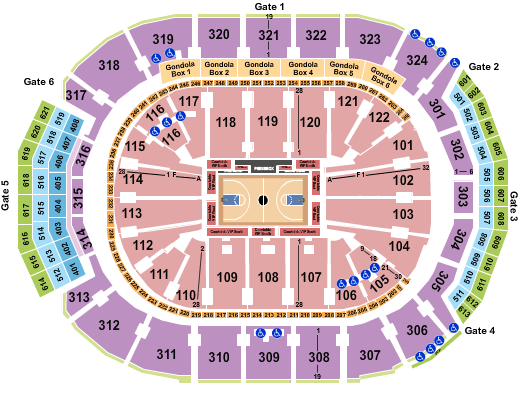 Scotiabank Arena Seating Chart: Basketball