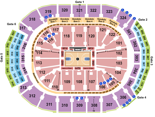 Scotiabank Arena Seating Chart: Basketball