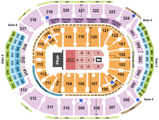 Scotiabank Arena Seating Chart: Bruce Springsteen
