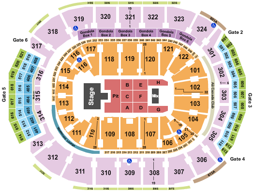 Scotiabank Arena Seating Chart: Buju Bunton