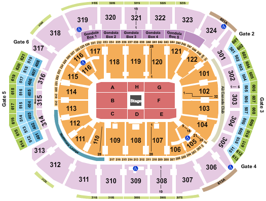Scotiabank Arena Seating Chart: Center Stage 2