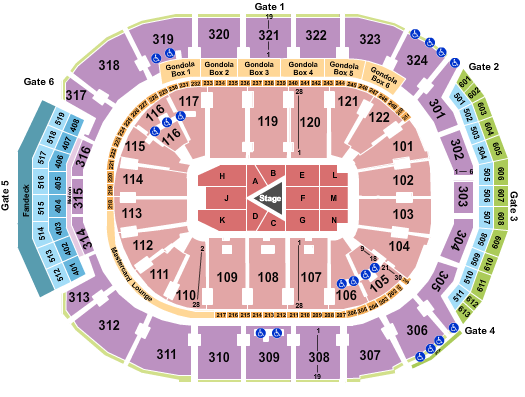 Scotiabank Arena Seating Chart: Center Stage 3