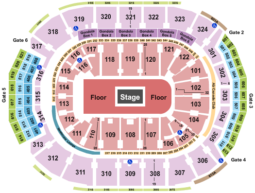 Scotiabank Arena Seating Chart: Center Stage 4