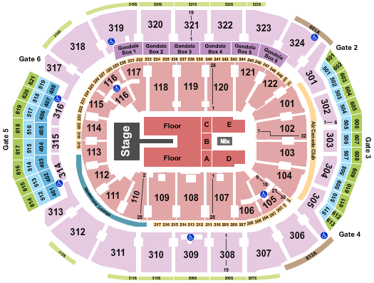 Scotiabank Arena Seating Chart: Cigarettes After Sex