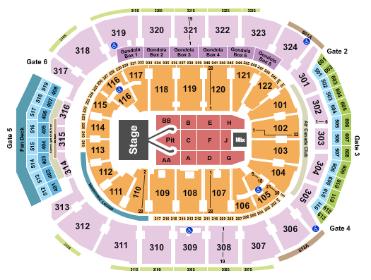 Scotiabank Arena Seating Chart: Conan Gray