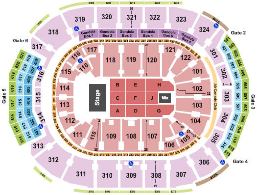 The Eagles Scotiabank Arena Seating Chart