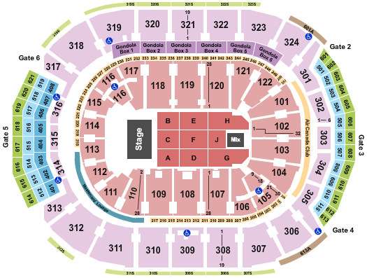 Scotiabank Arena Seating Chart: Eagles