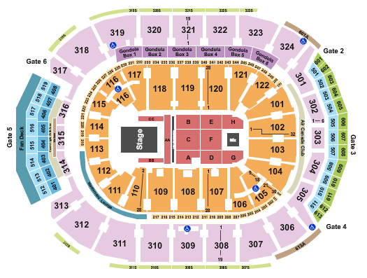 Scotiabank Arena Seating Chart: Elevation Worship