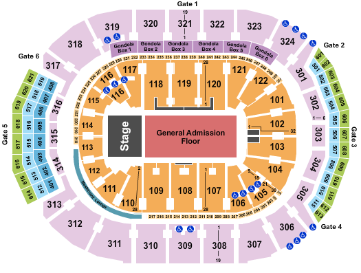 Scotiabank Arena Seating Chart: Endstage - GA Floor