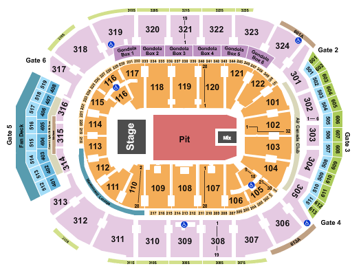 Scotiabank Arena Seating Chart: Endstage Full GA Pit