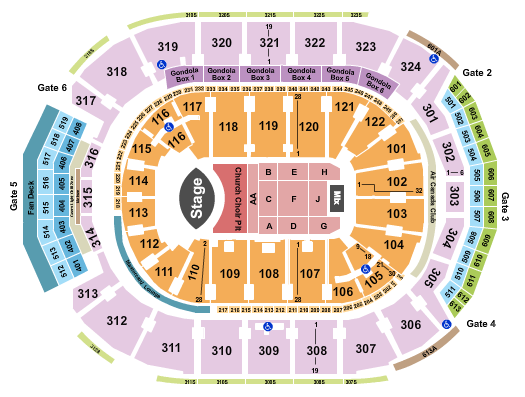 Scotiabank Arena Seating Chart: Eric Church
