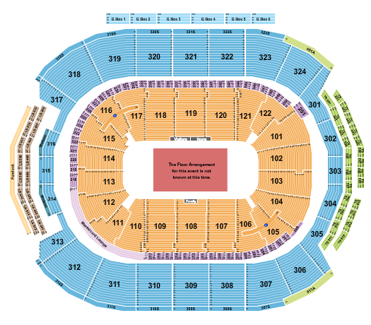 Scotiabank Arena Seating Chart: Generic Floor Rows