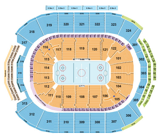 Scotiabank Arena Seating Chart: Hockey Rows