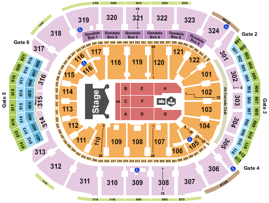 Scotiabank Arena Seating Chart: Kiss 2023
