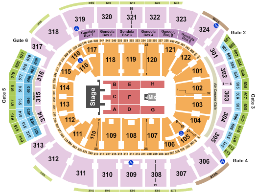 Scotiabank Arena Seating Chart: Mana