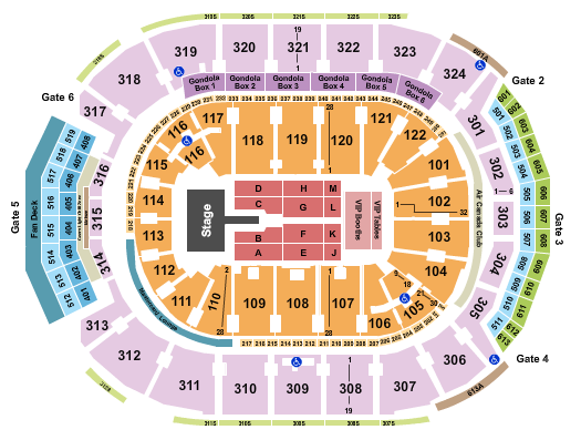 Scotiabank Arena Seating Chart: Mary J. Blige