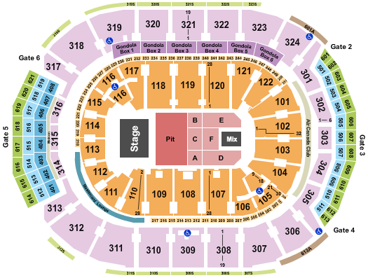 Scotiabank Arena Seating Chart: Pantera