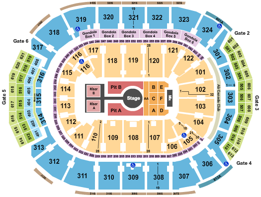 Scotiabank Arena Seating Chart: Peso Pluma