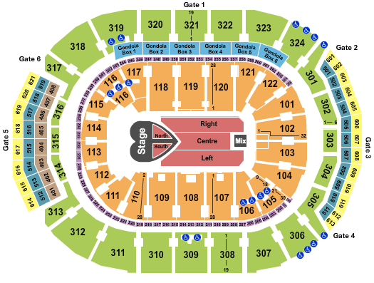 Scotiabank Arena Seating Chart: Pink
