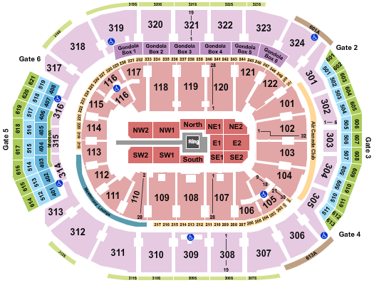 Scotiabank Arena Seating Chart: WWE 2