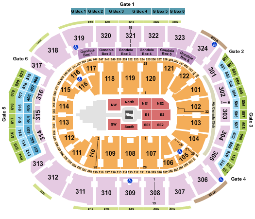 Scotiabank Arena Seating Chart: WWE