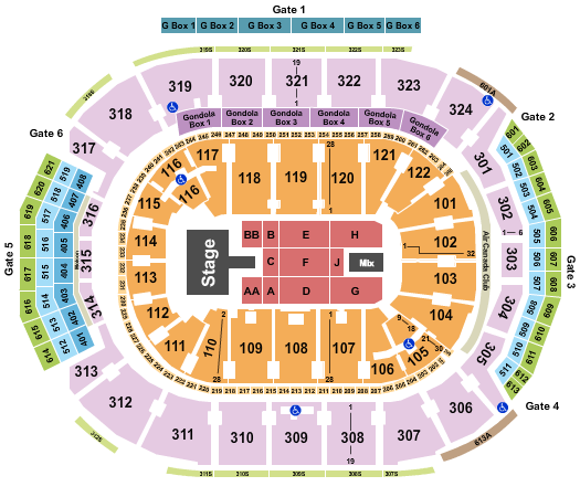 Scotiabank Arena Seating Chart: Wu-Tang Clan