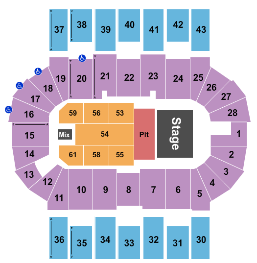 Scotiabank Centre Seating Chart: City and Colour