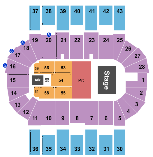 Scotiabank Centre Seating Chart: Endstage Pit