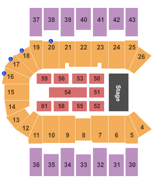 Scotiabank Centre Seating Chart: End Stage