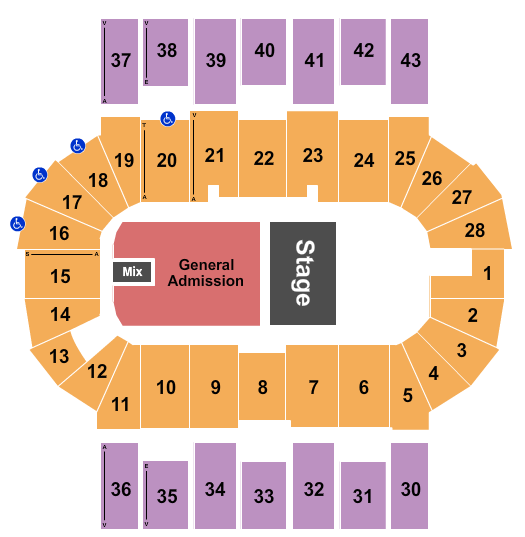 Scotiabank Centre Seating Chart: Halfhouse GA