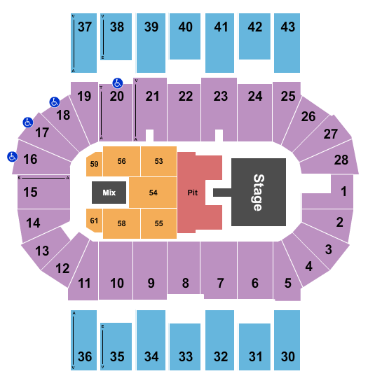 Scotiabank Centre Seating Chart: Mother Mother
