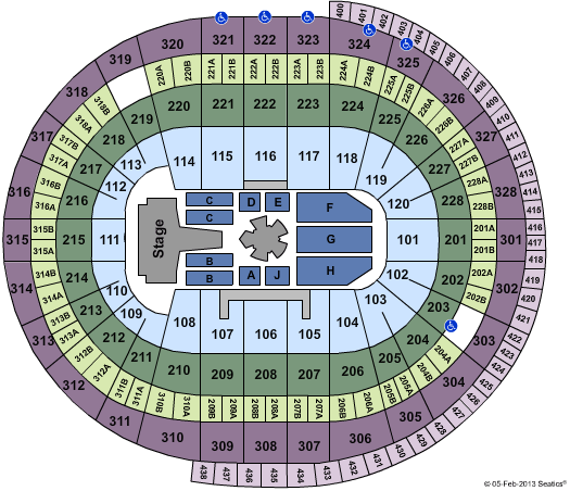 Scotiabank Place (formerly Corel Centre) Seating Map