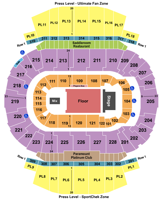 Scotiabank Saddledome Seating Chart: Bryan Adams