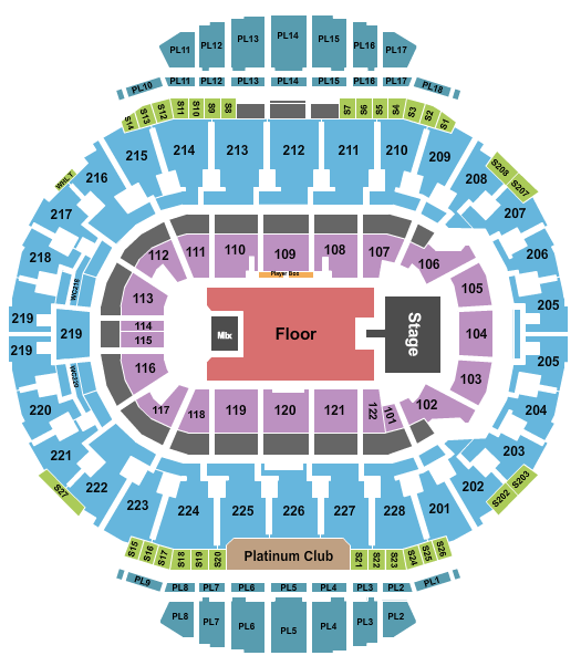 Scotiabank Saddledome Seating Chart: Endstage GA Flr/ Catwalk 2 Row