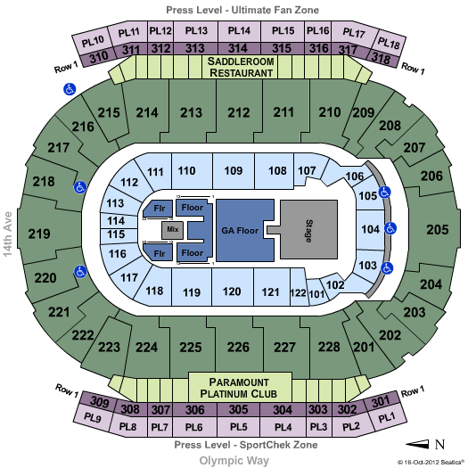 Scotiabank Saddledome Seating Chart