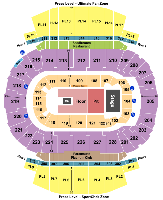 Scotiabank Saddledome Seating Chart: Bruce Springsteen
