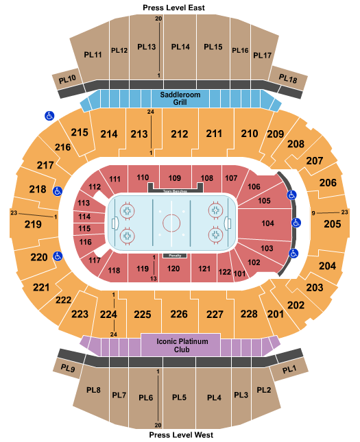 Scotiabank Saddledome Seating Chart: Hockey 2