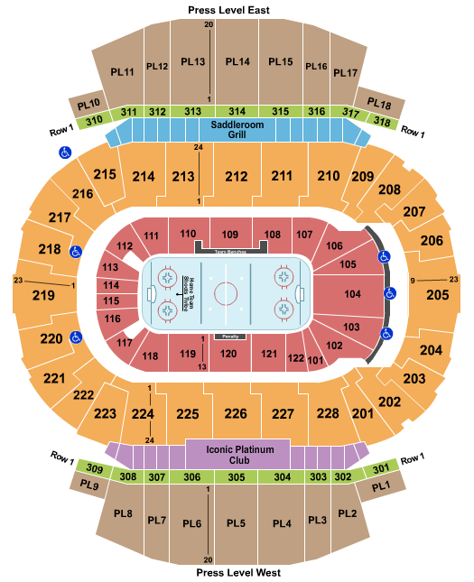 Scotiabank Saddledome Seating Chart: Hockey