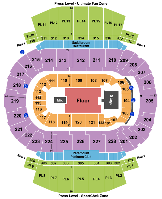 Seating Chart Cure Insurance Arena