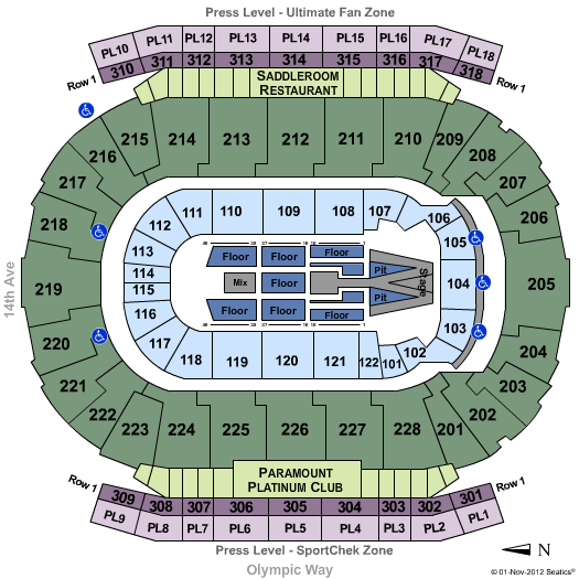 Scotiabank Saddledome Seating Chart
