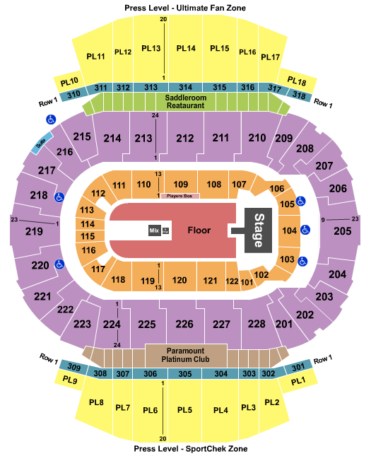 Scotiabank Saddledome Seating Chart: Sum 41