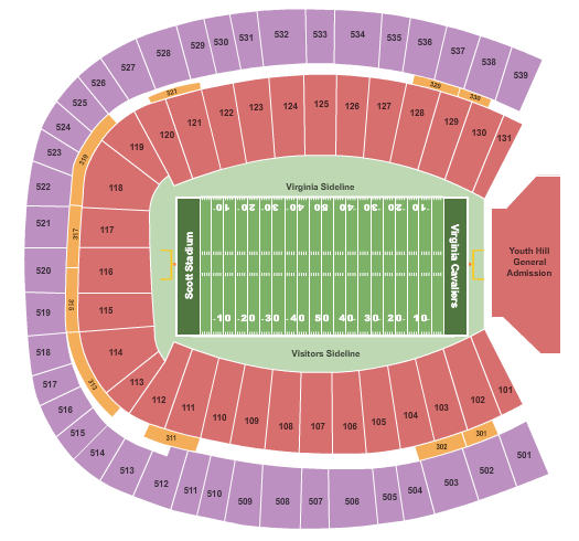 Scott Stadium Seating Chart: Football