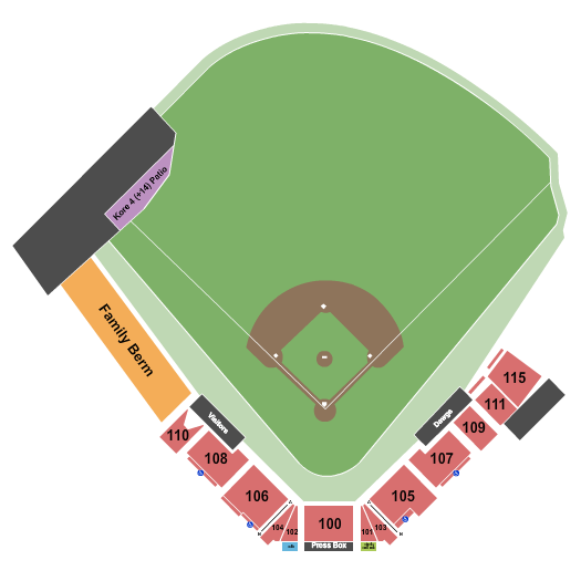 Seaman Stadium Seating Chart: Baseball 2