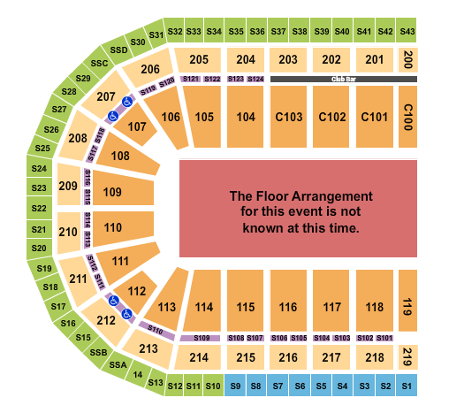 NOW Arena Seating Chart: Generic Floor
