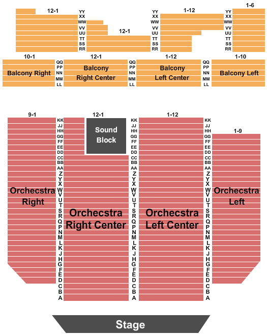 Secrest Auditorium Seating Chart