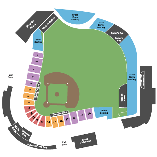 Momentum Bank Ballpark Seating Chart: Baseball