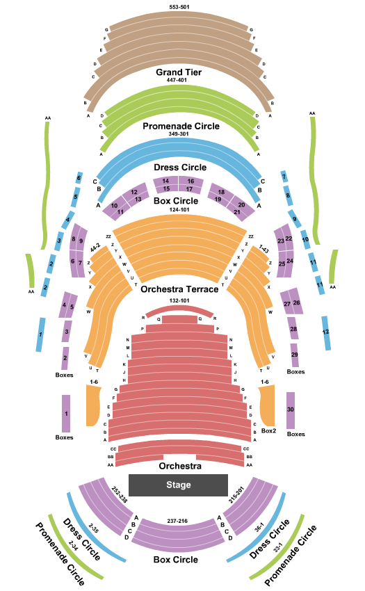 Segerstrom Center For The Arts - Renee and Henry Segerstrom Concert Hall Map